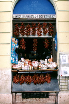 Chillis drying, Budapest